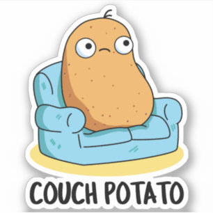 Couch Potato Funny Potato Pub Aufkleber