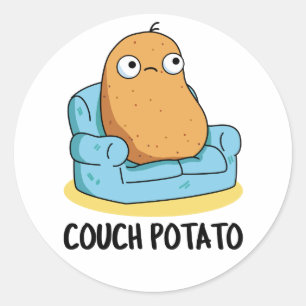 Couch Potato Funny Potato Pub Runder Aufkleber