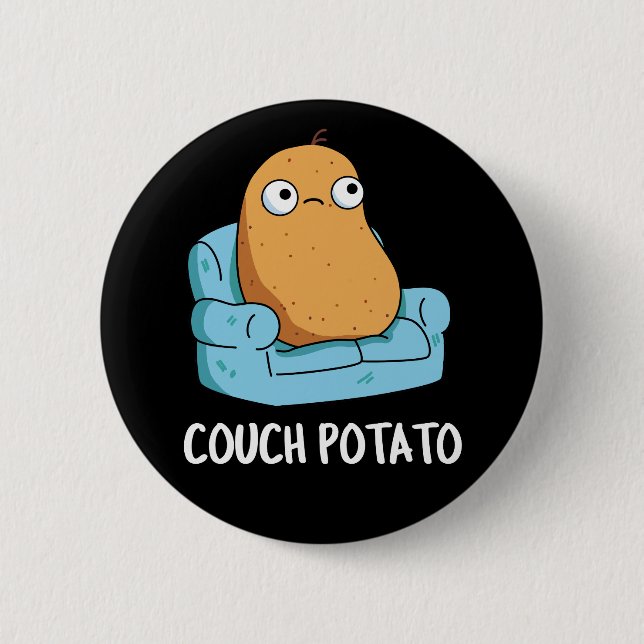 Couch Potato Funny Potato Puppe Dark BG Button (Vorderseite)