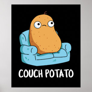 Couch Potato Funny Potato Puppe Dark BG Poster