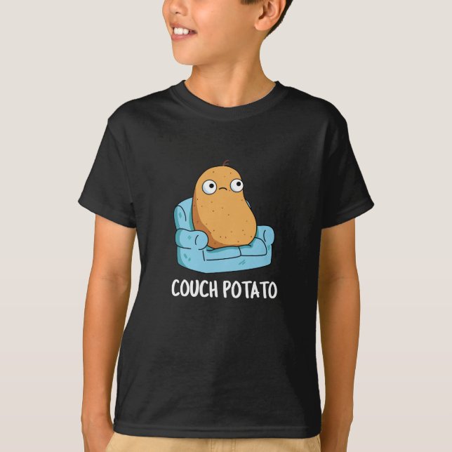 Couch Potato Funny Potato Puppe Dark BG T-Shirt (Vorderseite)