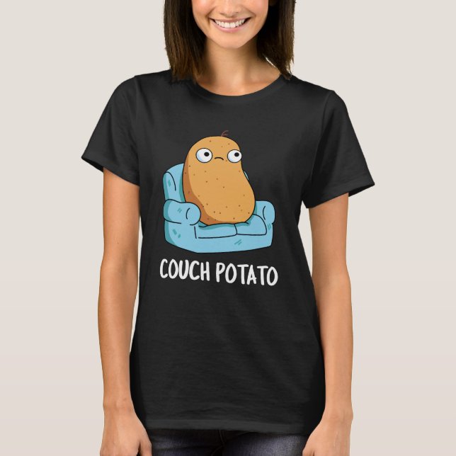 Couch Potato Funny Potato Puppe Dark BG T-Shirt (Vorderseite)