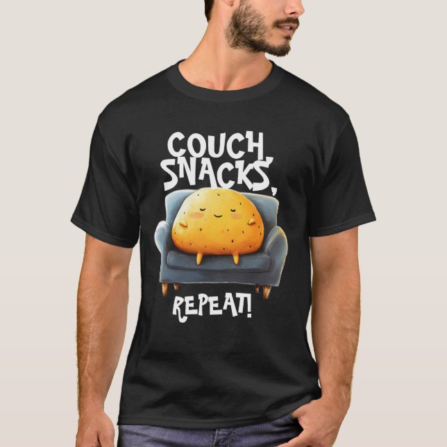 Couch Potato Funny T-Shirt (Vorderseite)