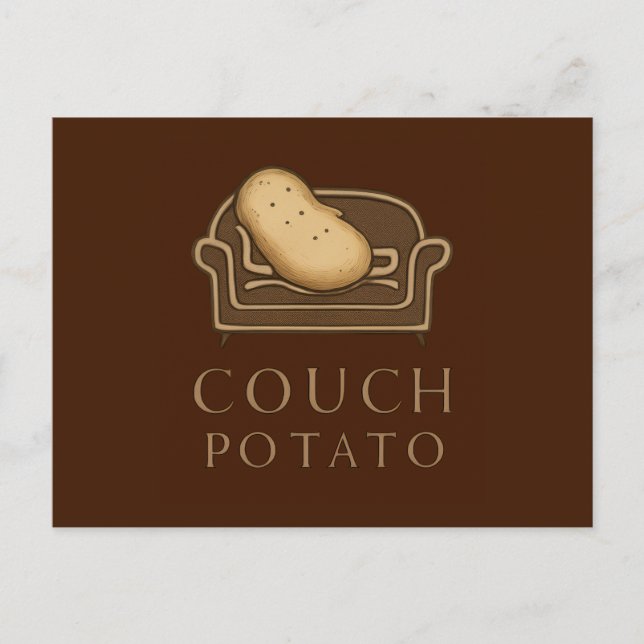 Couch-Potato-Postkarte - Schokolade Postkarte (Vorderseite)