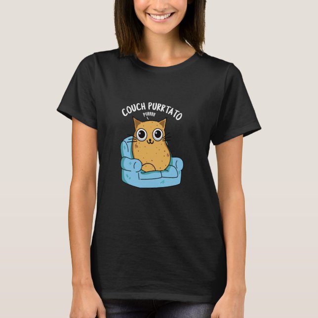 Couch Purr tato Funny Potato Pun T-Shirt (Vorderseite)