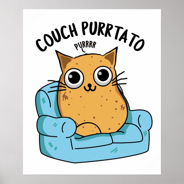 Couch Purrtato Funny Potato Puff Poster (Vorne)
