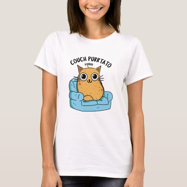 Couch Purrtato Funny Potato Puff T-Shirt (Vorderseite)