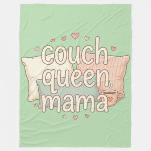 Couch Queen Mama Cute Cozy Mom Ästhetisches Design Fleecedecke