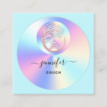 Couch Therapist Holograph QR Logo Yoga Aqua