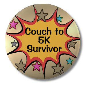 Couch-to-5K-Überlebender Lustiger Laufleistungs-Pi Button