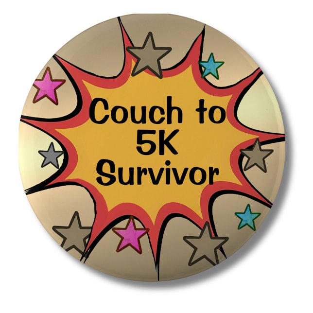 Couch-to-5K-Überlebender Lustiger Laufleistungs-Pi Button (Von Creator hochgeladen)