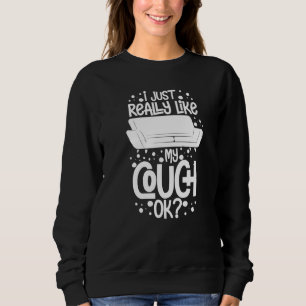 Couch-Zitate Sofa-Kartoffel Wohnzimmer Sweatshirt