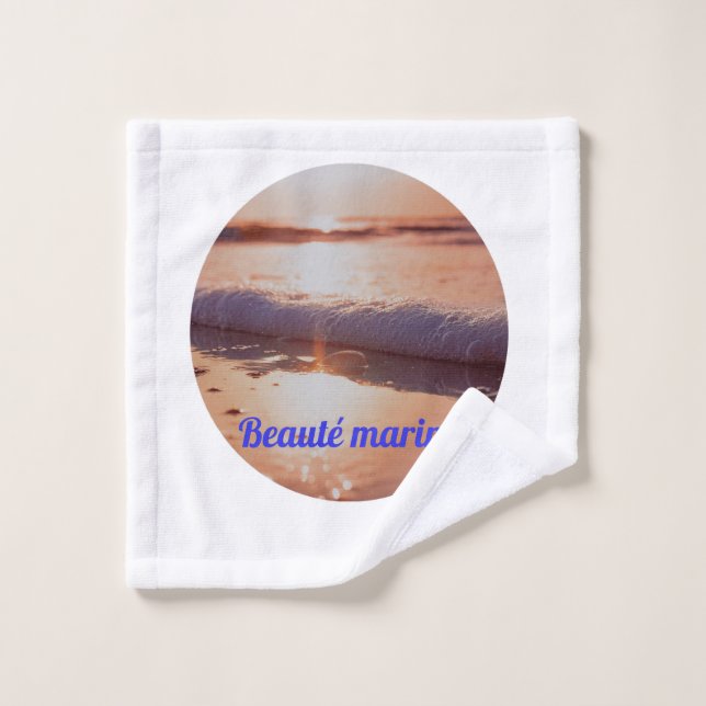 Coucher de soleil beauté marine badhandtuch set (Waschlappen)