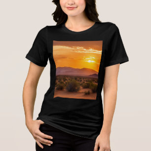 Coucher de Soleil dans le Désert - Bella+Leinwand Tri-Blend Shirt