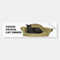 Couchkartoffel Katzenwelse Autoaufkleber