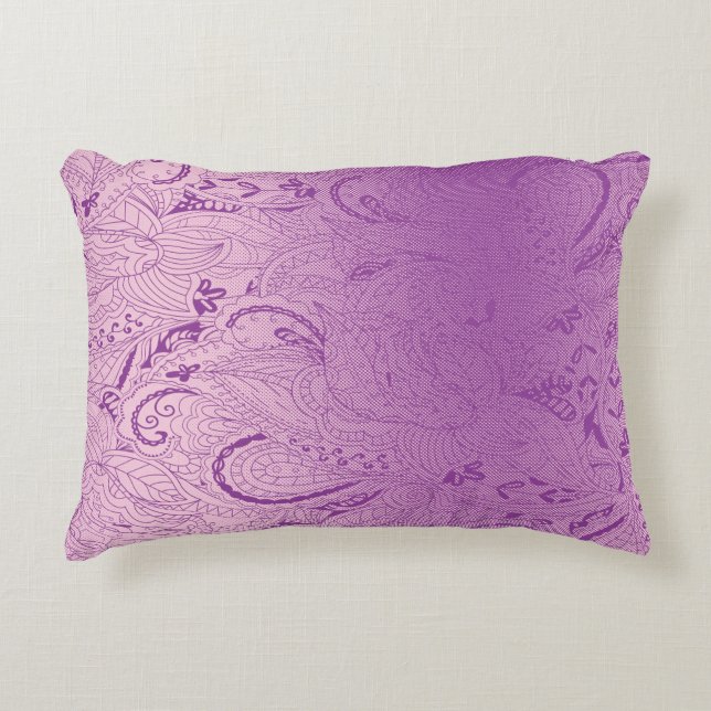 Couchkissen | Graue, goldene und rosafarbene Dekor Dekokissen (Vorderseite)