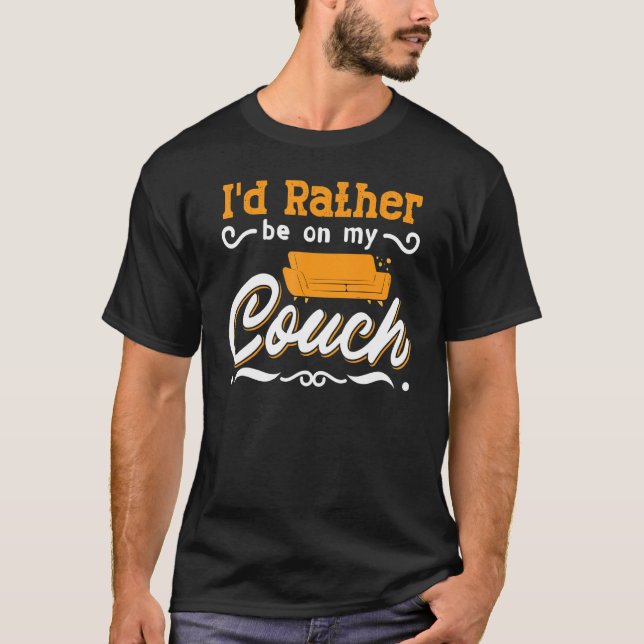 Couchquotes Sofa Potato Wohnzimmer T-Shirt (Vorderseite)