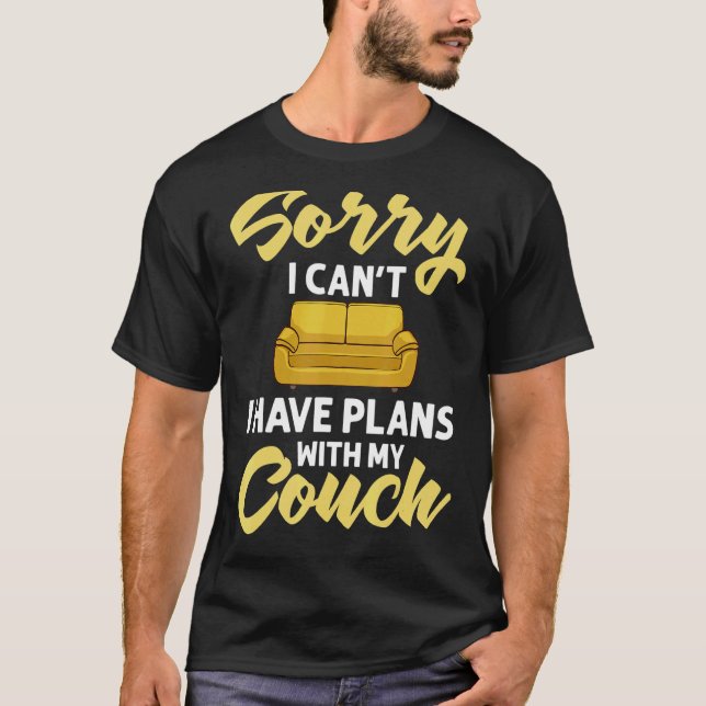 Couchquotes Sofa Potato Wohnzimmer T-Shirt (Vorderseite)