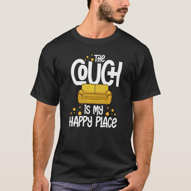Couchquotes Sofa Potato Wohnzimmer T-Shirt (Vorderseite)