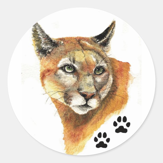 Cougar Animal Sticker (Vorderseite)