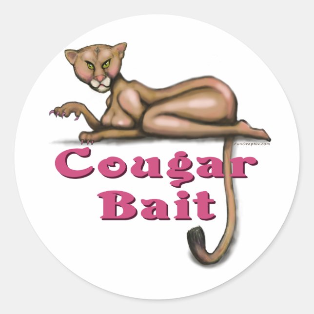 Cougar Bait Runder Aufkleber (Vorderseite)