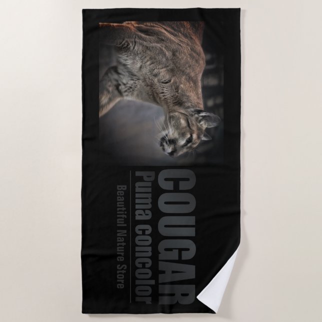 COUGAR：Beach Towel Strandtuch (Vorderseite)
