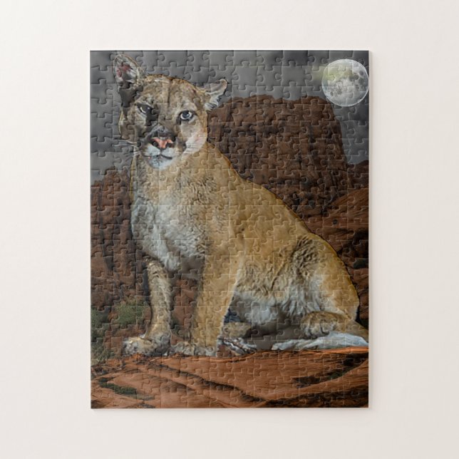 Cougar-Bergposter Puzzle (Vertikal)