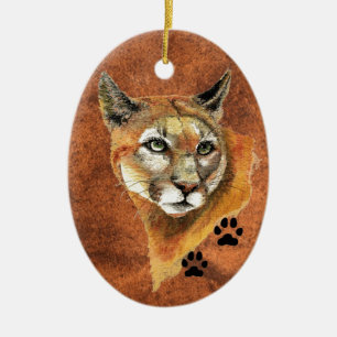 Cougar Christmas Ornament