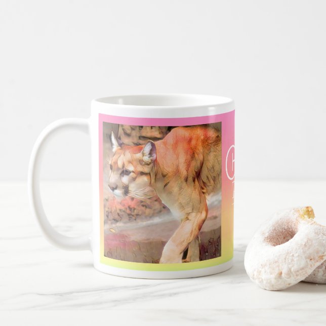 COUGAR [Classic Mug] Kaffeetasse (Mit Donut)