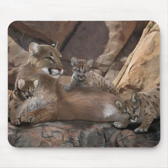 Cougar-Familie Mousepad (Vorne)