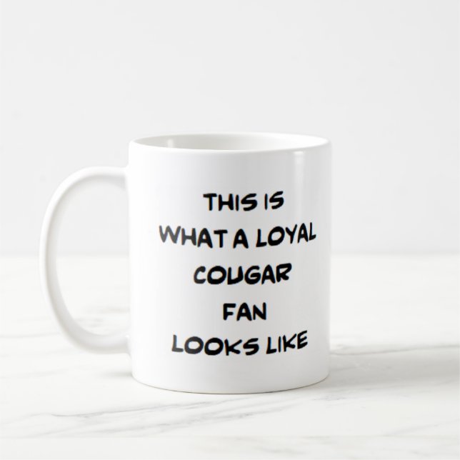 Cougar-Fan, treu Kaffeetasse (Links)