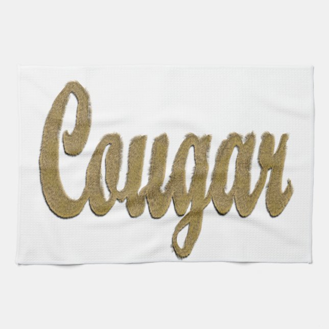 Cougar - Furry Text Handtuch (Horizontal)