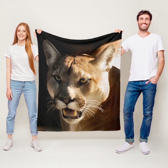 Cougar-Gesichts-Tier-Fleece-Decke Fleecedecke (Beispiel)