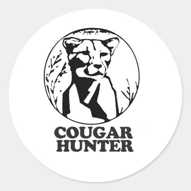 COUGAR HUNTER 2 RUNDER AUFKLEBER (Vorderseite)