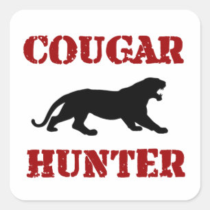 Cougar Hunter Quadratischer Aufkleber