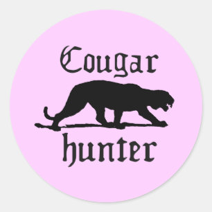 COUGAR HUNTER RUNDER AUFKLEBER