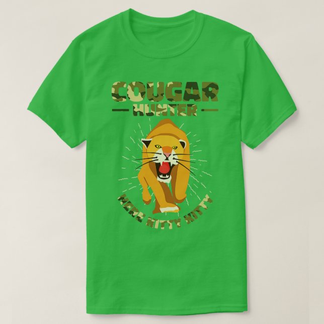 Cougar Hunter Wild Animal Hunt Big Cat Cougar Hunt T-Shirt (Design vorne)