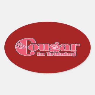 Cougar im Training Ovaler Aufkleber