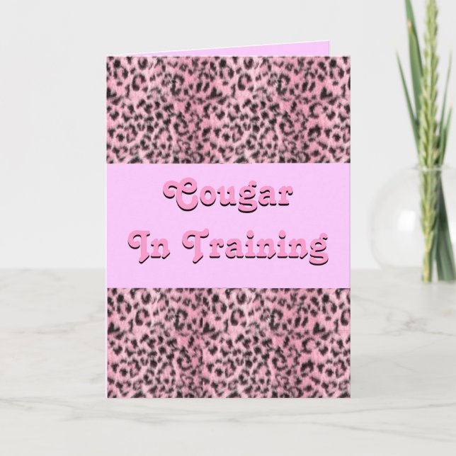 Cougar in Training Grußkarte Karte (Vorderseite)