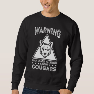 Cougar Mountain Lion Animal Cat Head  Cute Wildcat Sweatshirt