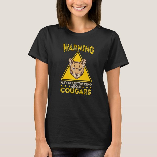 Cougar Mountain Lion Animal Cat Head Cute Wildcat  T-Shirt (Vorderseite)