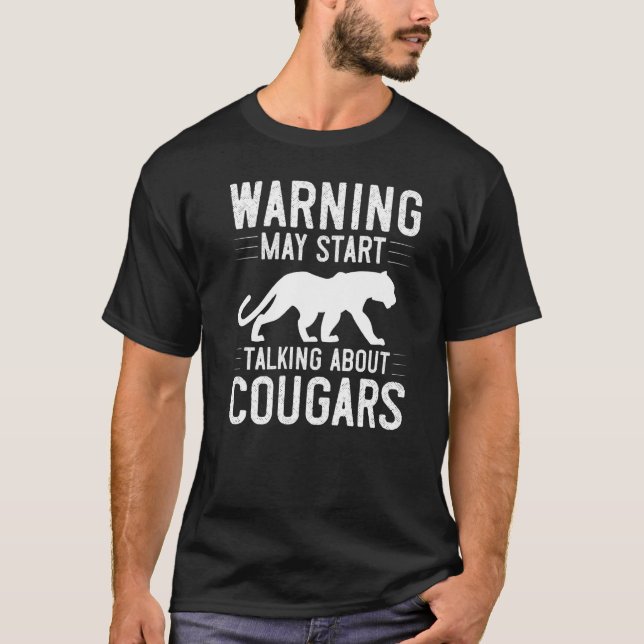 Cougar Mountain Lion Animal Cat Head Cute Wildcat  T-Shirt (Vorderseite)