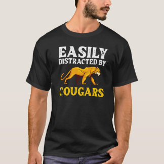 Cougar Mountain Lion Animal Cat Head Cute Wildcat  T-Shirt
