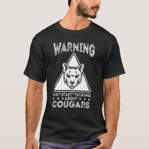 Cougar Mountain Lion Animal Cat Head Niedlich Wild T-Shirt