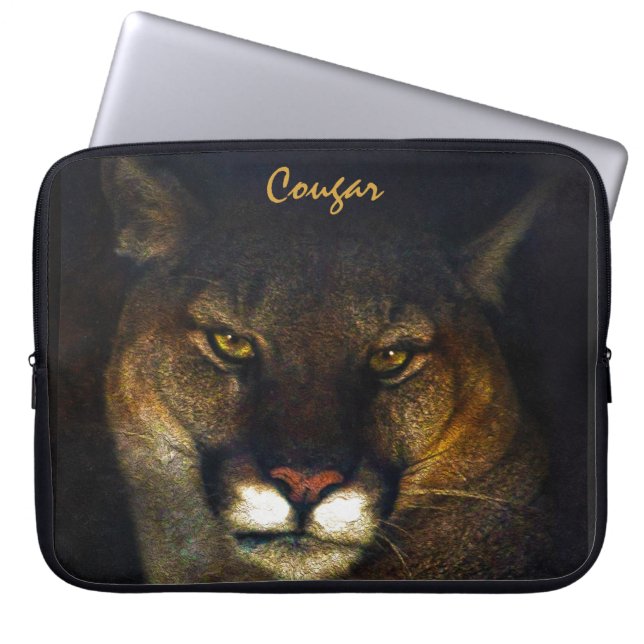 Cougar Mountain Lion Big Cat Art Design Laptopschutzhülle (Vorderseite)