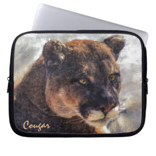 Cougar Mountain Lion Big Cat Art Design Laptopschutzhülle