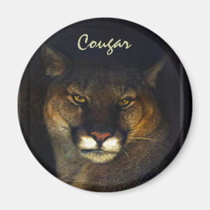 Cougar Mountain Lion Big Cat Art Design Magnet