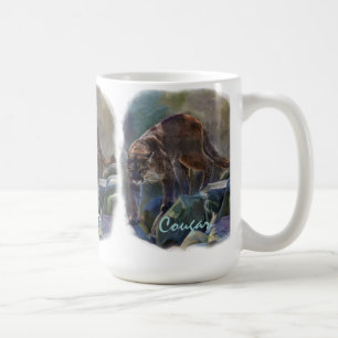 Cougar Mountain Lion Big Cat Art Design Tasse