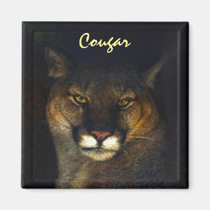 Cougar Mountain Lion Big Cat Art Designer Magnet
