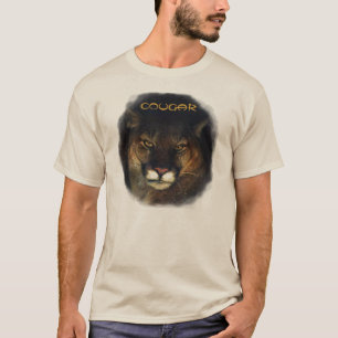 Cougar Mountain Lion Big Cat Malerei 3 T-Shirt